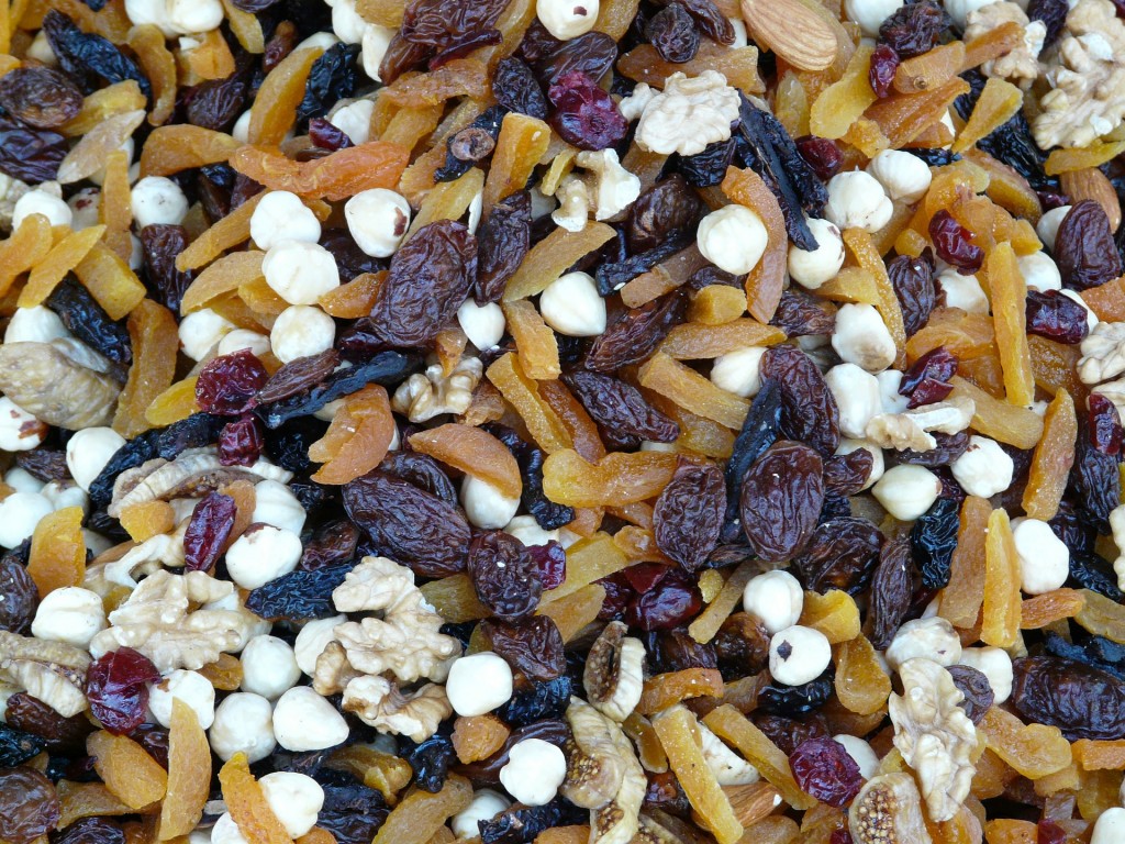 This hearty trail mix is easy to put together on your own. Just toss together some apricots, hazelnuts, raisins, and walnuts, and voila! You have a salty-sweet mix that fills up rumbling tummies.